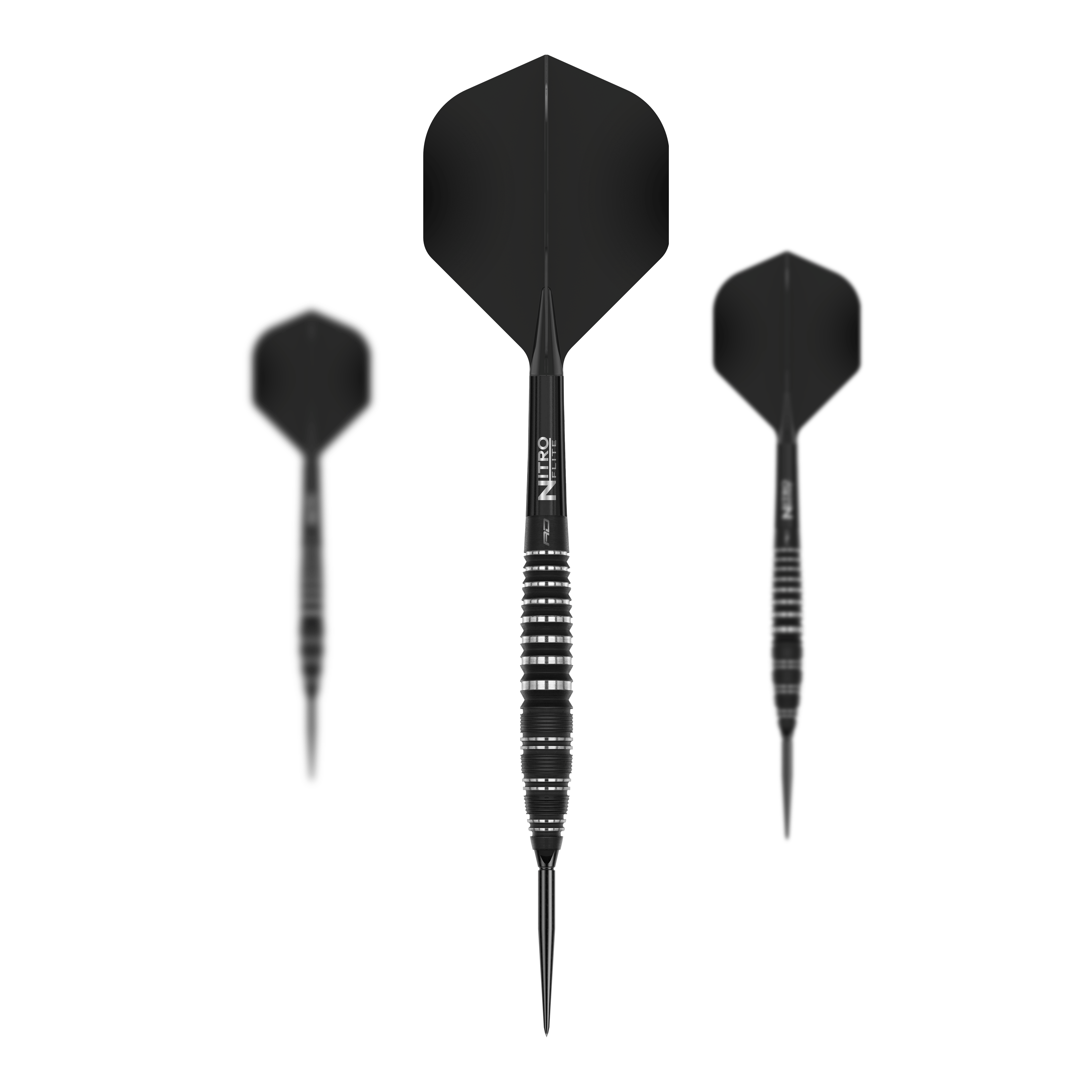 Diese Abbildung zeigt die Red Dragon Sable Bomb Switch Point Steeldarts als Set. Das Set eignet sich ideal für professionelle und Hobby-Dartspieler.